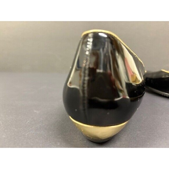 Bally Women's Patent Flats Black  Gold  SZ 9 N Luxury - Picture 14 of 16